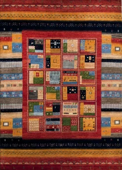 Clearance Teppich FARS SUPER red-gold Gabbeh Teppiche