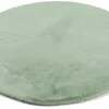 Sale Teppich PLUSH rund grün Langflor Teppiche