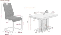Outlet Tischgruppe BRITTA I Komplette Tischgruppen
