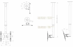 Hot TV-Deckenhalterung B-DX 200 Tv- & Mediamöbel|Tv - & Mediamöbel