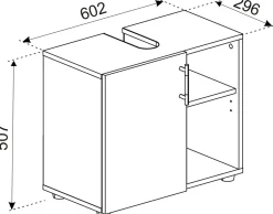 Sale Unterschrank FLANDU Waschbeckenunterschränke|Waschbeckenunterschränke