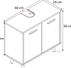 New Unterschrank LANDOS Waschbeckenunterschränke|Waschbeckenunterschränke
