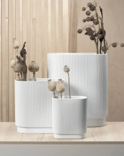 Hot Vase ART DECO weiß matt Vasen