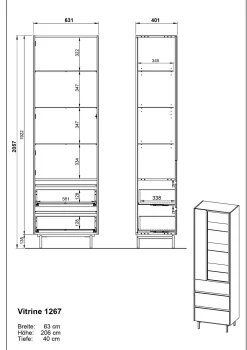 Sale Vitrinenschrank CANTORIA Schränke|Vitrinen