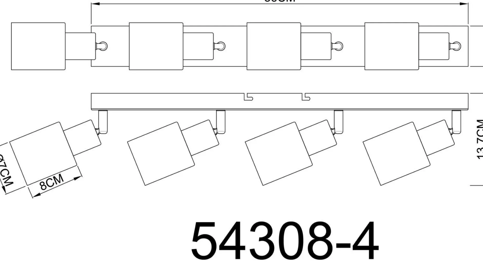 Clearance Wand-/Deckenspot HUBERTUS Spotserien
