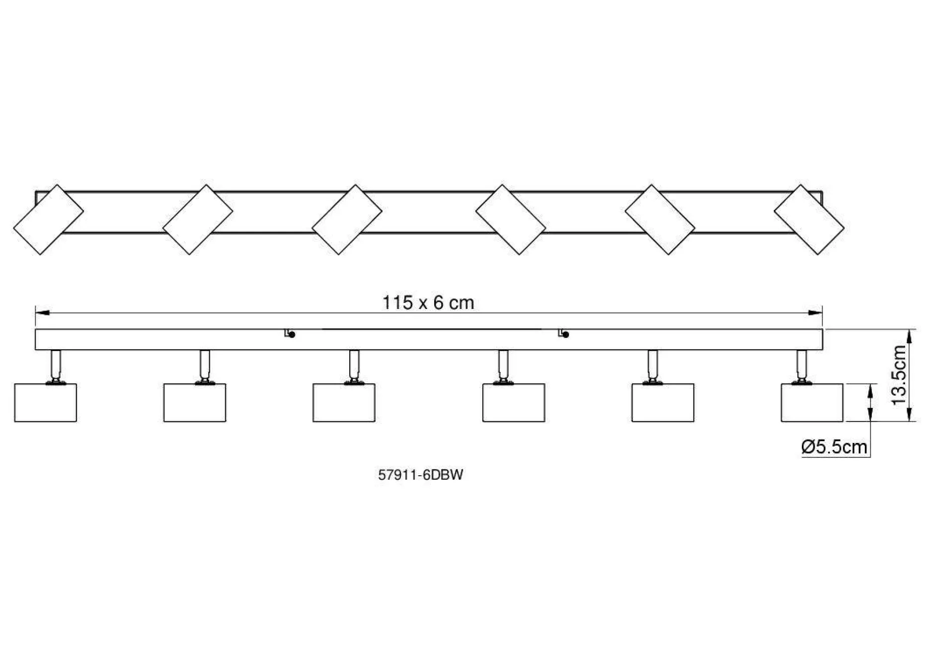 Online Wand-/Deckenspot ROBBY Spotserien