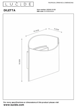 New Wandleuchte DILETTA Wandleuchten|Dielenleuchten