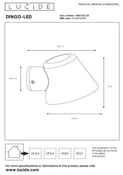 Outlet Wandleuchte DINGO-LED Wandleuchten|Led-Leuchten