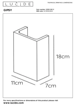Outlet Wandleuchte GIPSY Wandleuchten