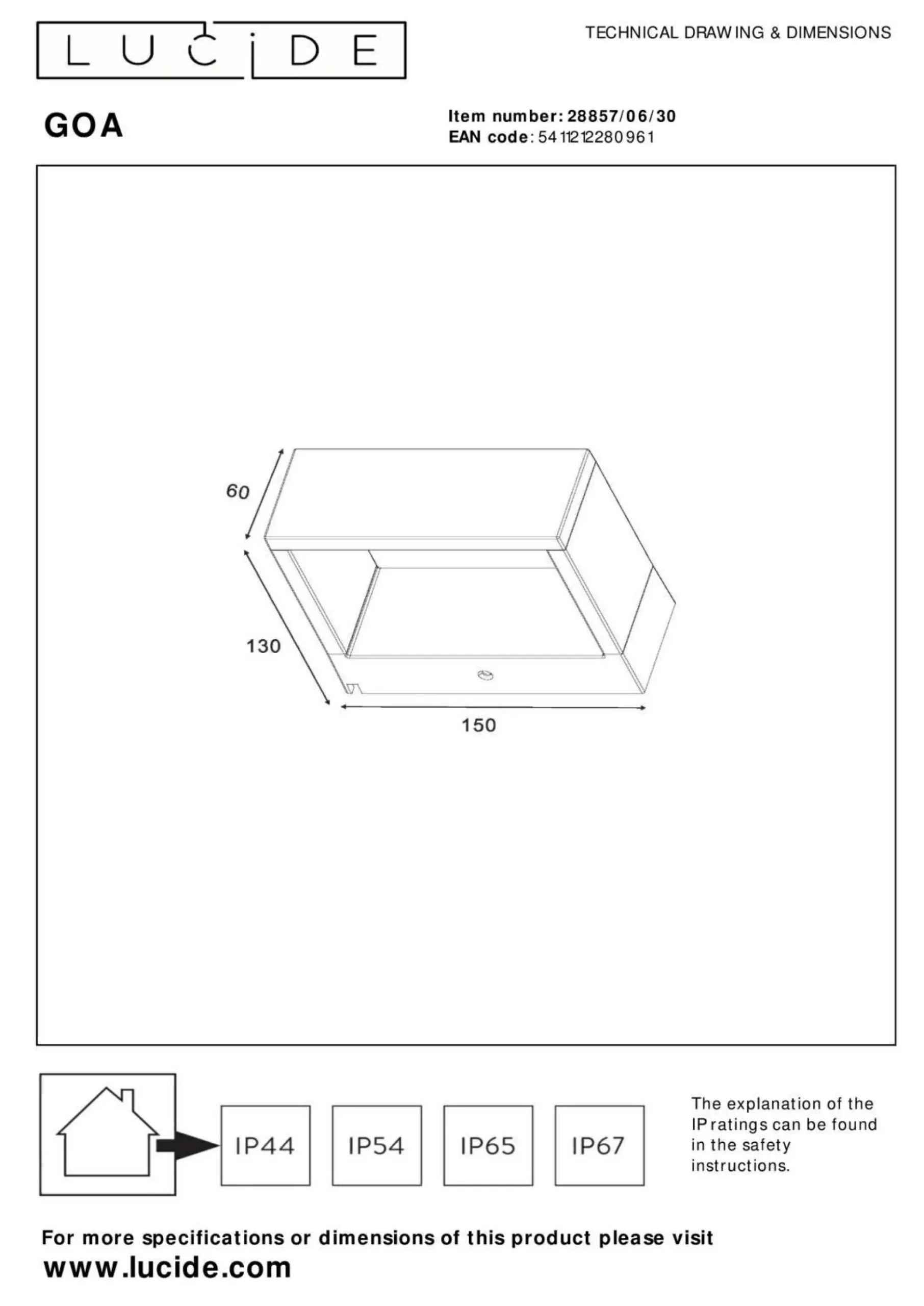 Outlet Wandleuchte GOA Wandleuchten