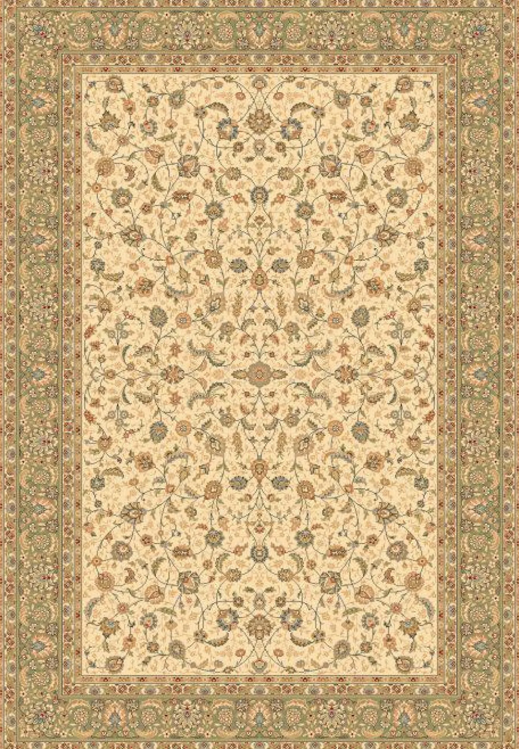 Webteppich DAVINCI grün Klassische Orientteppiche