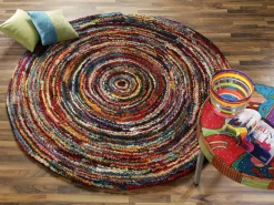 Webteppich FUNNY Round Moderne Teppiche|Teppiche