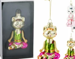 Sale Weihnachtskugel YOGA KATZE Baumschmuck|Weihnachtsdekoration