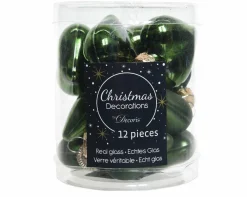 New Weihnachtskugel-Box Herzen PINIENGRÜN Baumschmuck|Dosen & Boxen