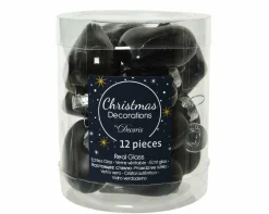 New Weihnachtskugel-Box Herzen SCHWARZ Baumschmuck|Dosen & Boxen