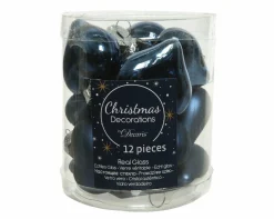 New Weihnachtskugel-Box Herzen NACHTBLAU Baumschmuck|Dosen & Boxen