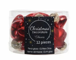 New Weihnachtskugel-Box Sterne WEIHNACHTSROT Baumschmuck|Weihnachtsdekoration