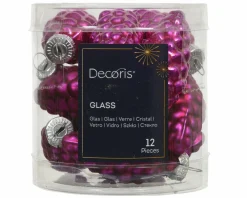 Outlet Weihnachtskugel-Box Zapfen FESTLICH ROSA Baumschmuck|Weihnachtsdekoration