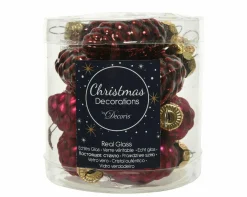 Outlet Weihnachtskugel-Box Zapfen OCHSENBLUT Baumschmuck|Weihnachtsdekoration