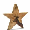 Weihnachtsstern mit Hirsch-Aufdruck Weihnachtsdekoration