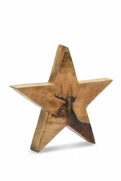 Weihnachtsstern mit Hirsch-Aufdruck Weihnachtsdekoration