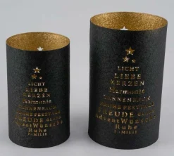 Sale Windlicht Worte Kerzen