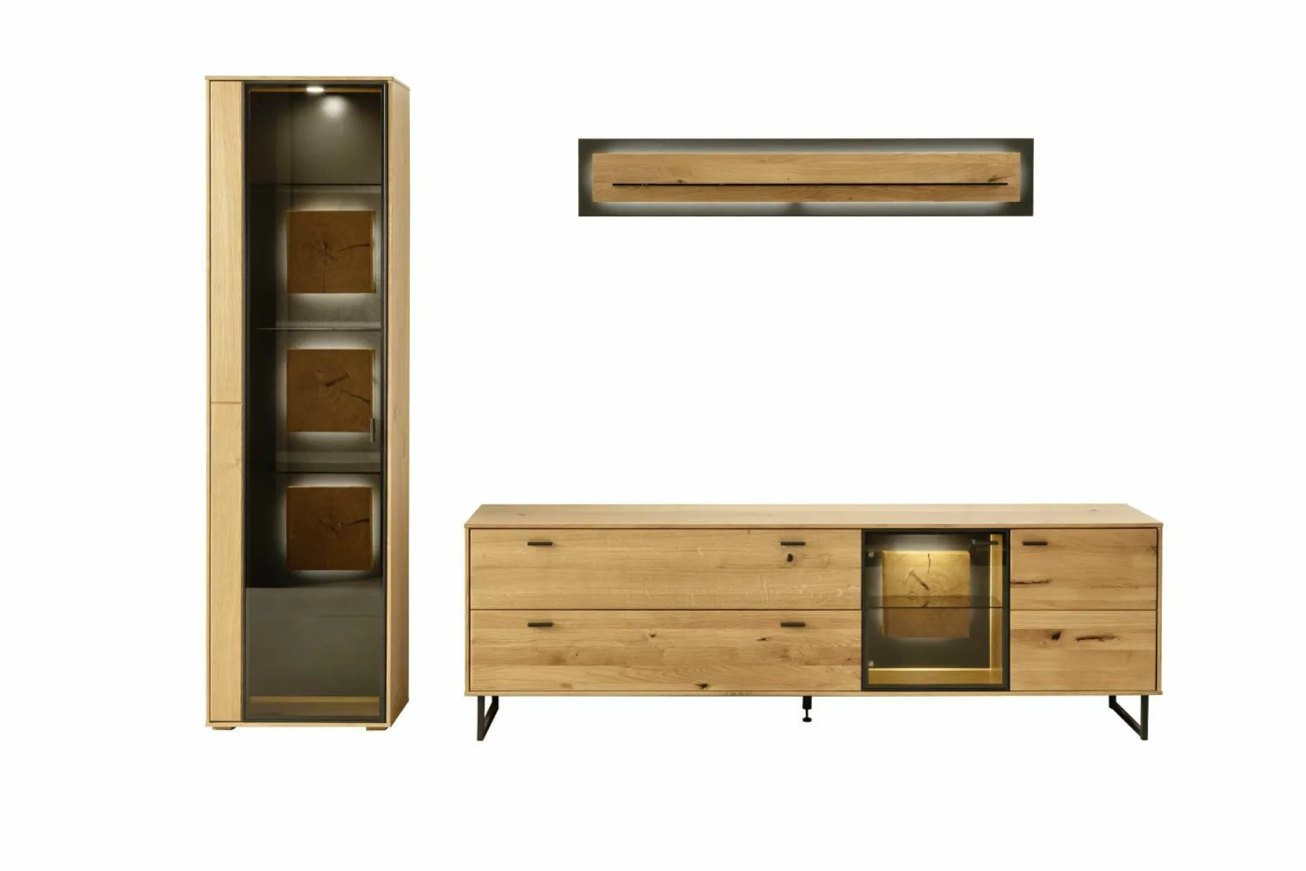 Discount Wohnkombination ASSINI Wohnwände|Wohnwände