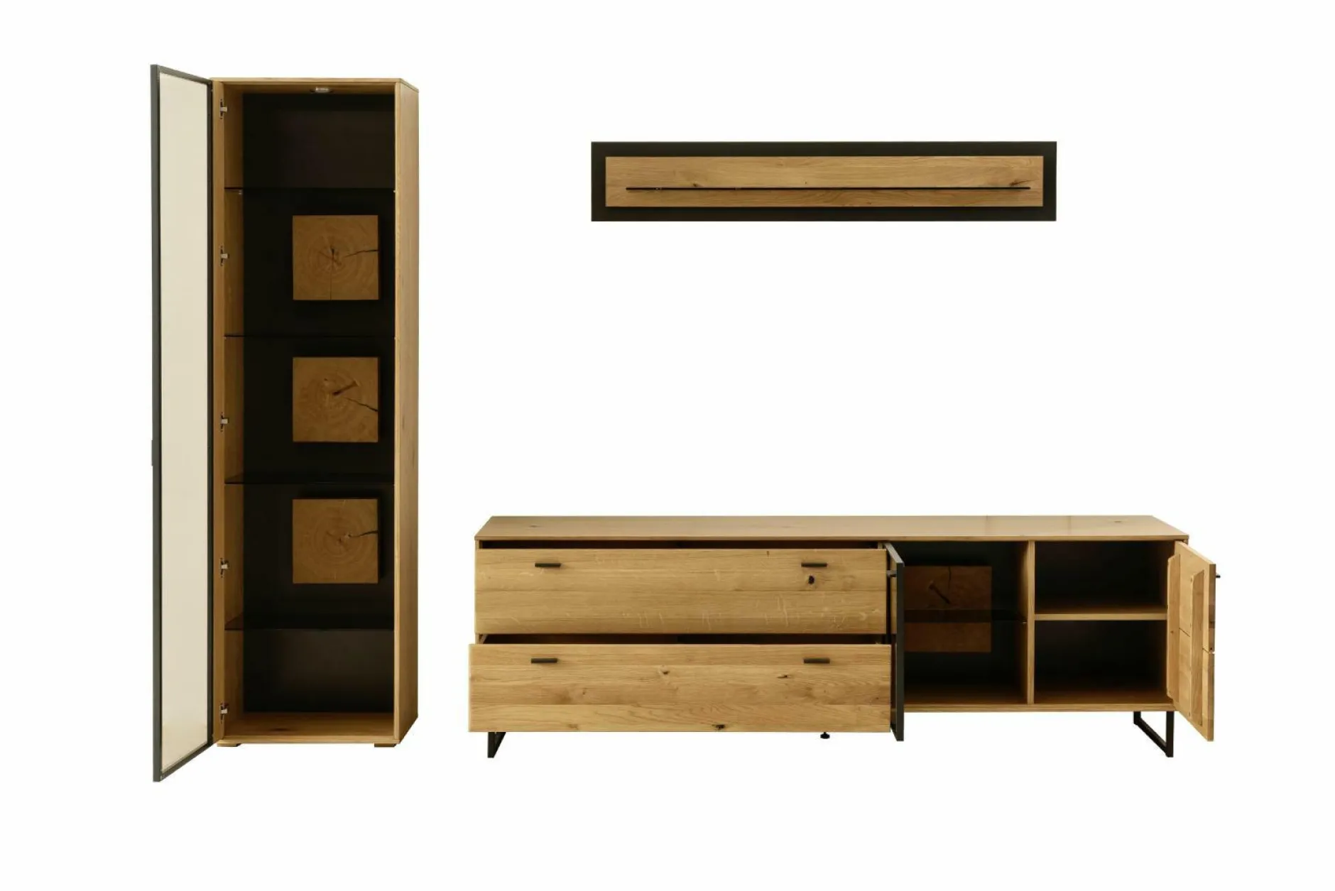 Discount Wohnkombination ASSINI Wohnwände|Wohnwände