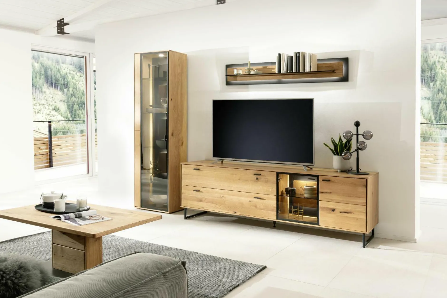 Discount Wohnkombination ASSINI Wohnwände|Wohnwände